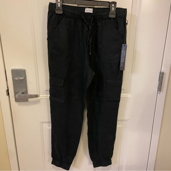 Linen Cargo Jogger Pants